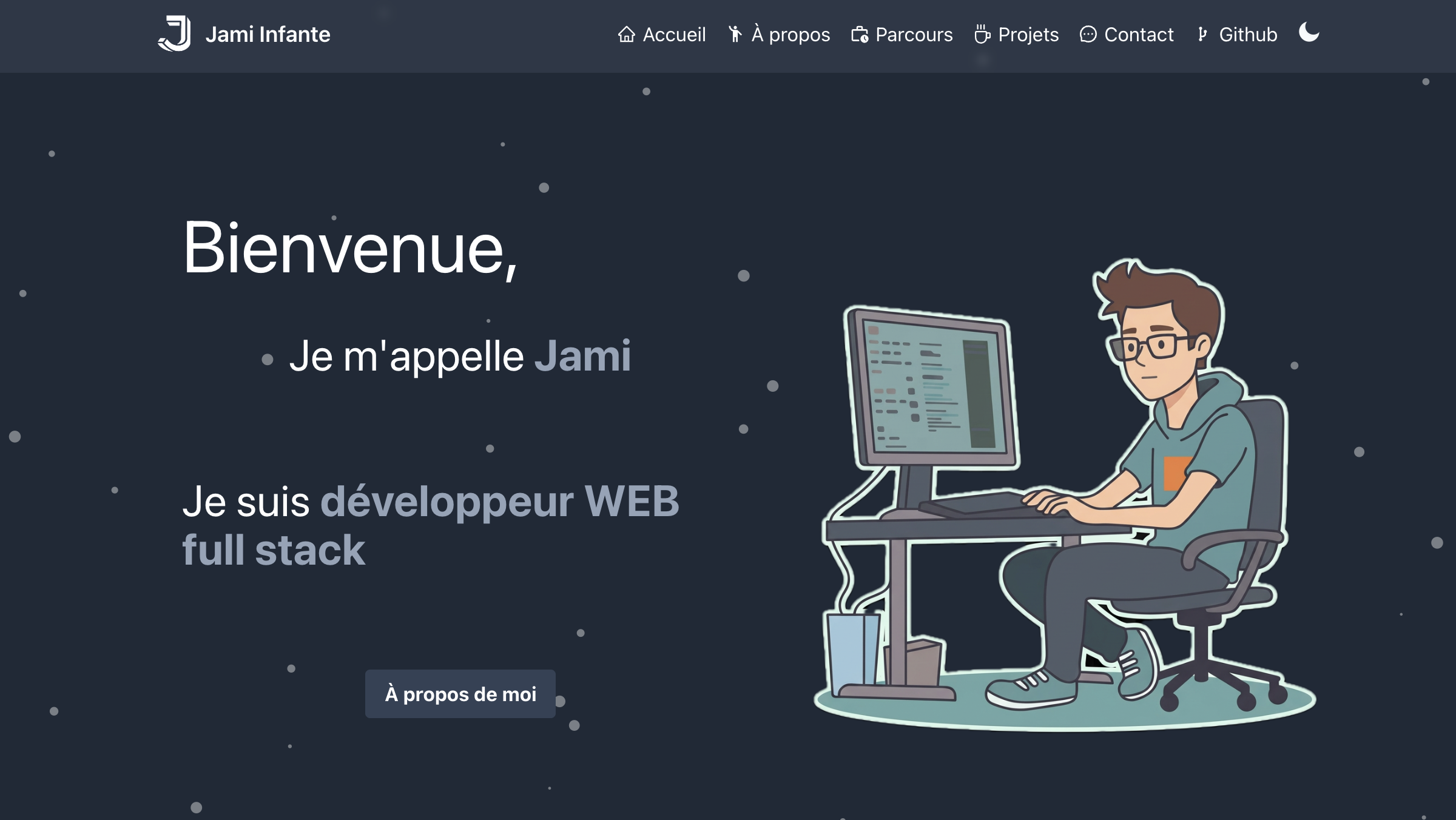 Aperçu du projet Portfolio V1